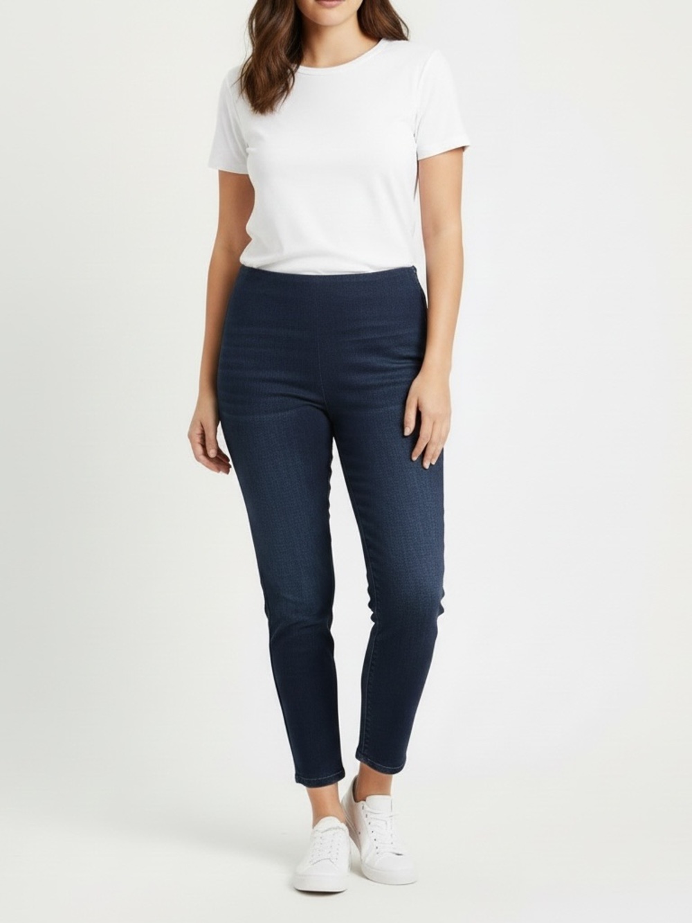 NYDJ | Stretch dark wash cropped jeggings size 16